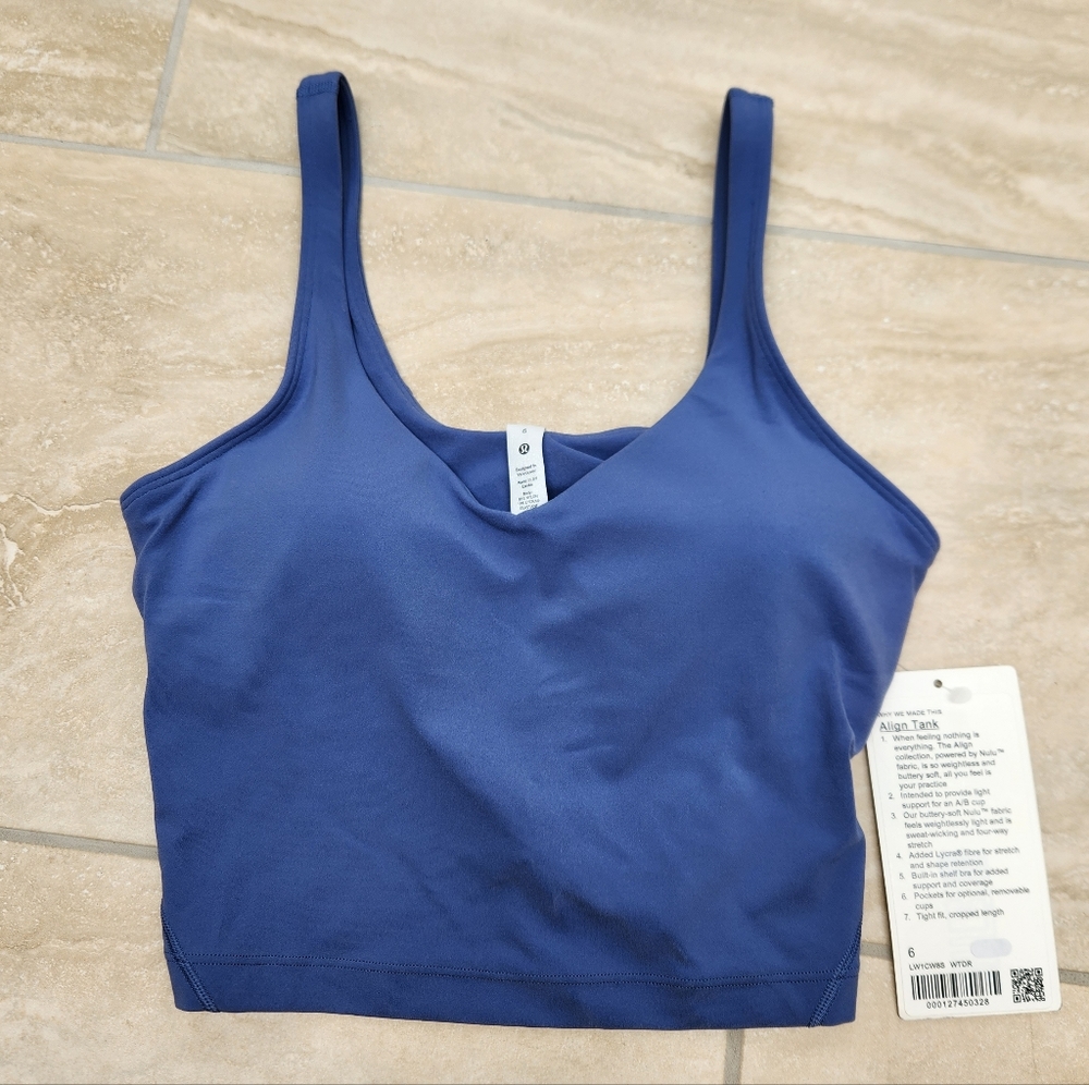 Lululemon Align Tank Water Drop Size 6 NWT
